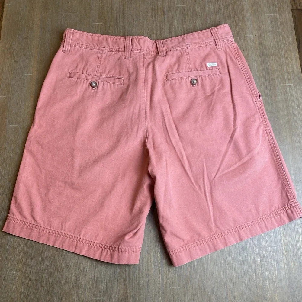 Izod Saltwater Shorts Mens Size 34 Salmon Regular Fit Flat Front Cotton Casual‎